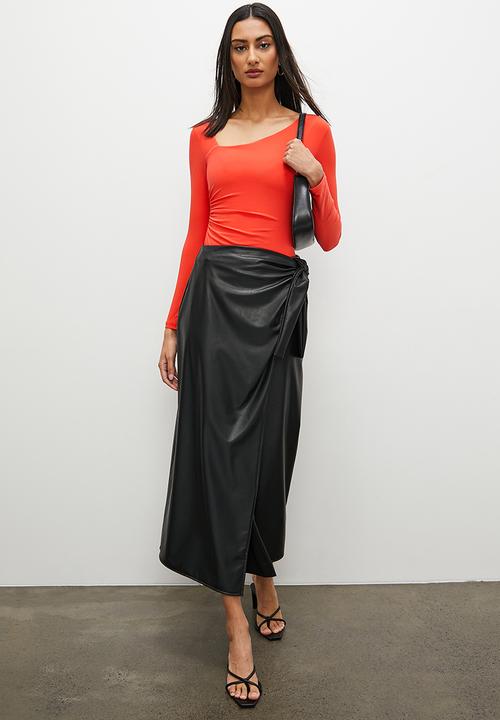 Superbalist - Asymmetrical neckline bodysuit - orange