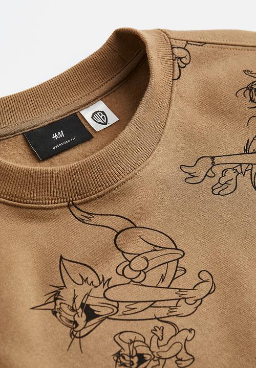 H&M - Relaxed fit sweatshirt - beige/tom and jerry