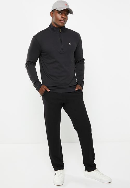 POLO - Mens knitted drawcord jogger - black 