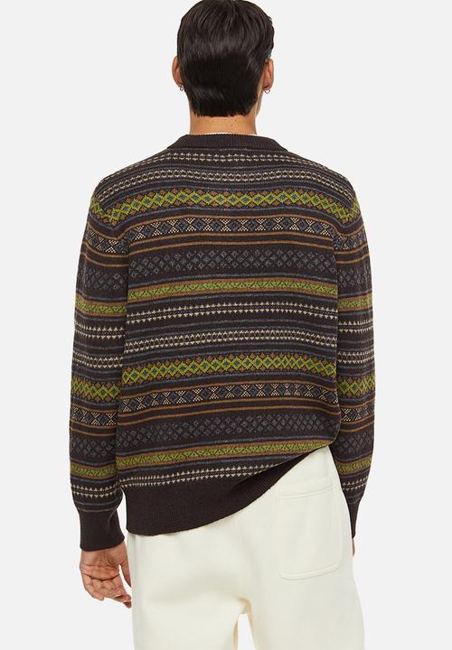 H&M - Regular fit jacquard-knit jumper - brown/patterned