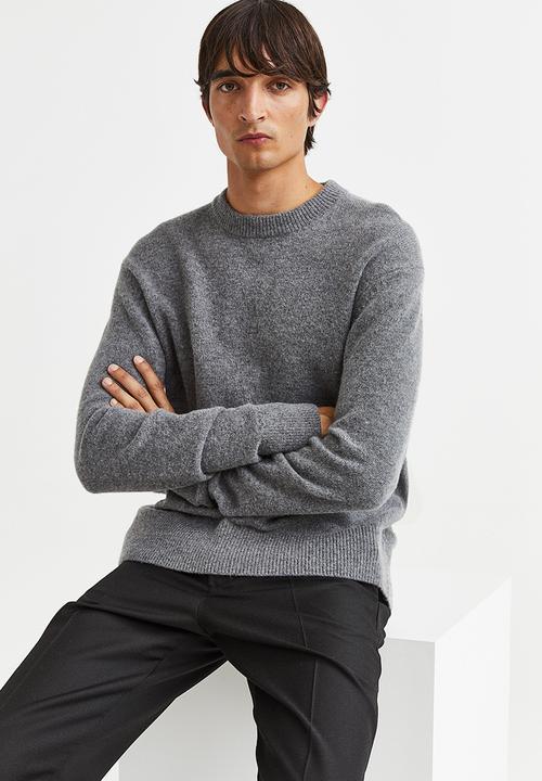 H&M - Regular fit wool jumper - dark grey marl