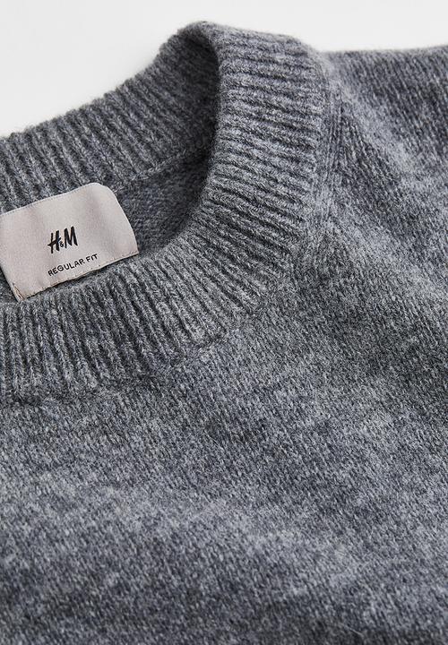 H&M - Regular fit wool jumper - dark grey marl