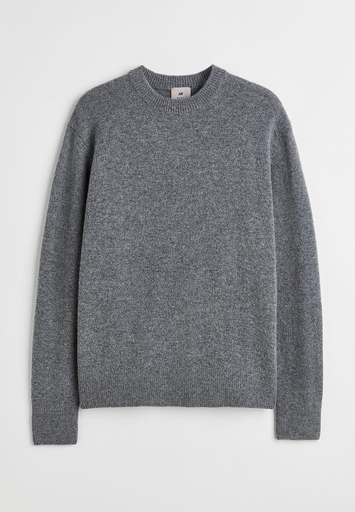 H&M - Regular fit wool jumper - dark grey marl