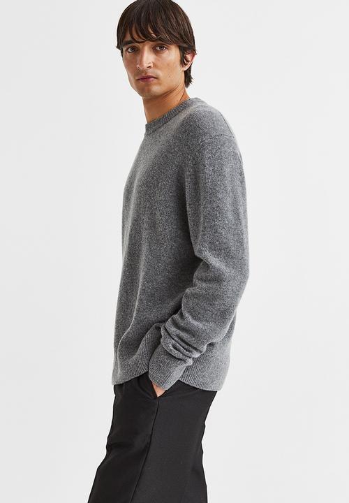 H&M - Regular fit wool jumper - dark grey marl
