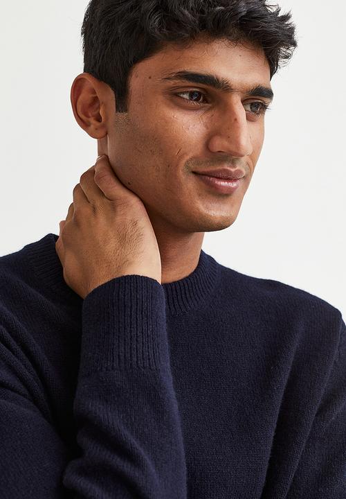 H&M - Regular fit wool jumper - navy blue