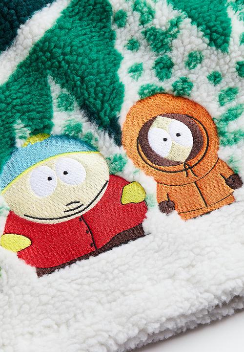 H&M - Relaxed fit fleece jacket - green/south park