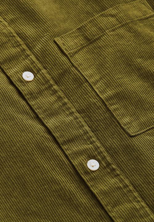H&M - Relaxed fit corduroy shirt - moss green