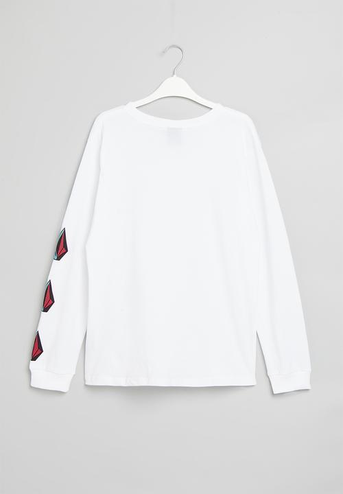 Volcom - Iconic stone long sleeve tee - white