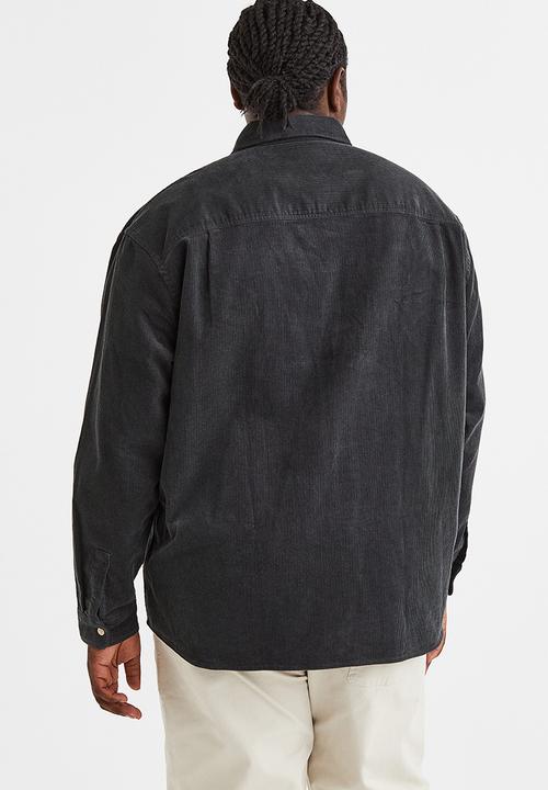H&M - Relaxed fit corduroy shirt - dark grey