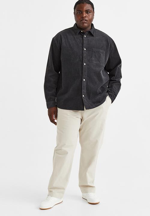 H&M - Relaxed fit corduroy shirt - dark grey
