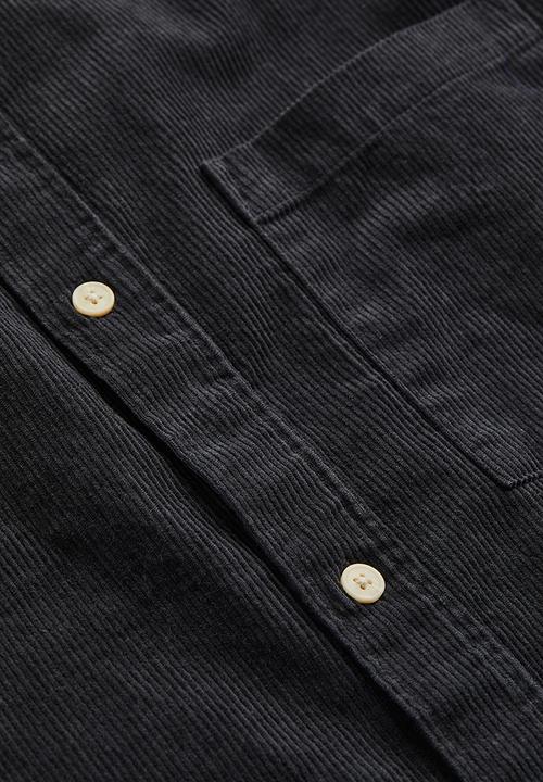 H&M - Relaxed fit corduroy shirt - dark grey