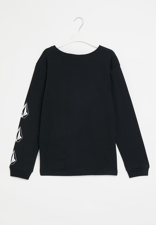 Volcom - Iconic stone long sleeve tee - black