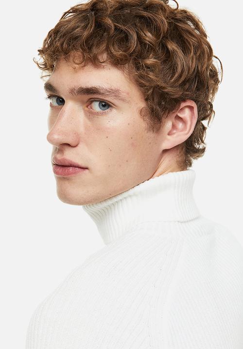 H&M - Polo-neck jumper muscle fit - white