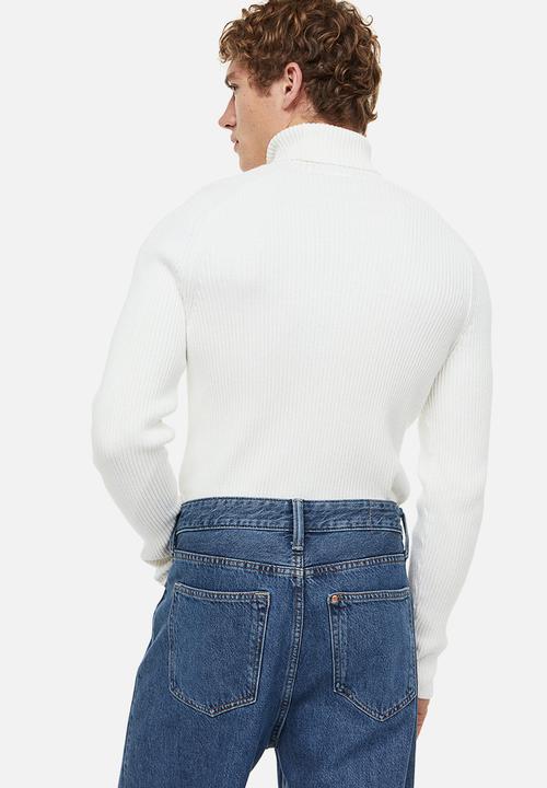 H&M - Polo-neck jumper muscle fit - white