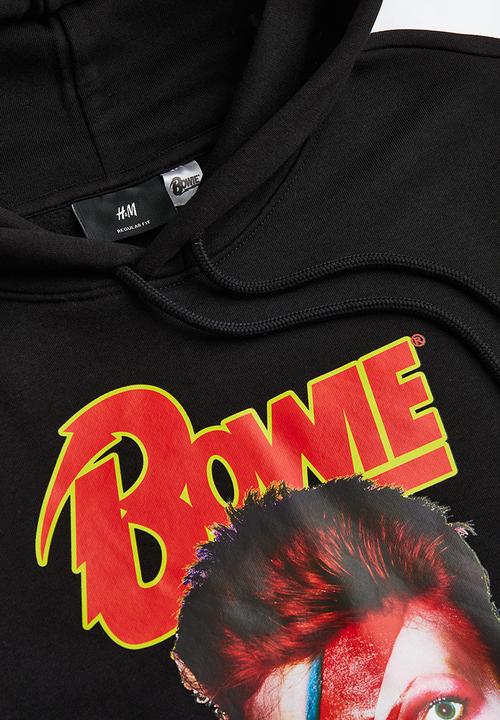 H&M - Printed hoodie - black/david bowie