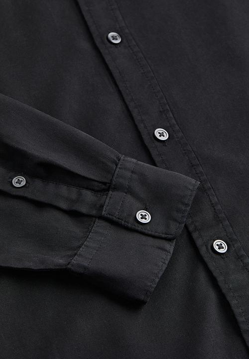 H&M - Relaxed fit lyocell shirt - black