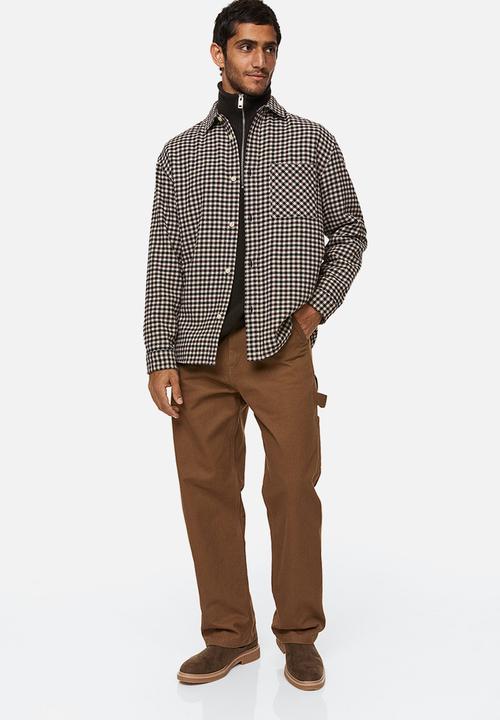H&M - Cotton twill shirt - red/black checked