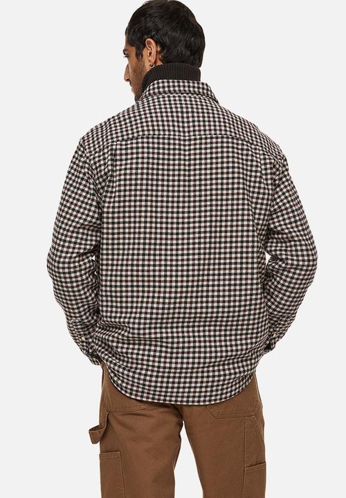 H&M - Cotton twill shirt - red/black checked