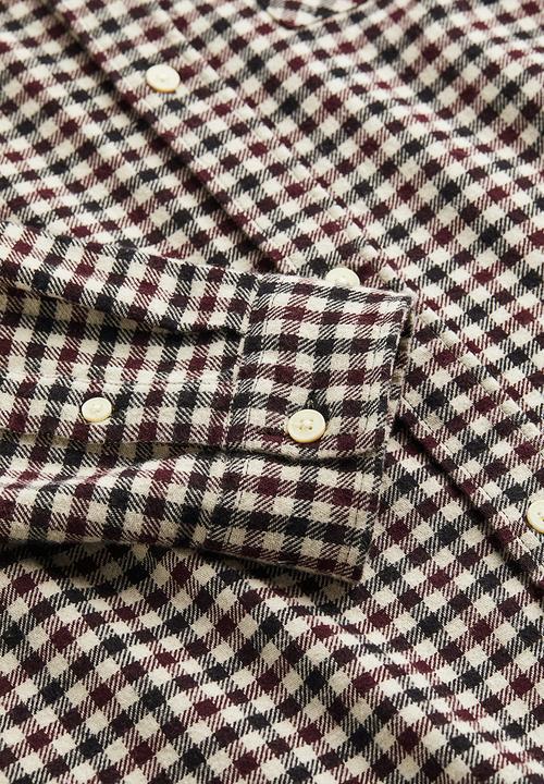 H&M - Cotton twill shirt - red/black checked