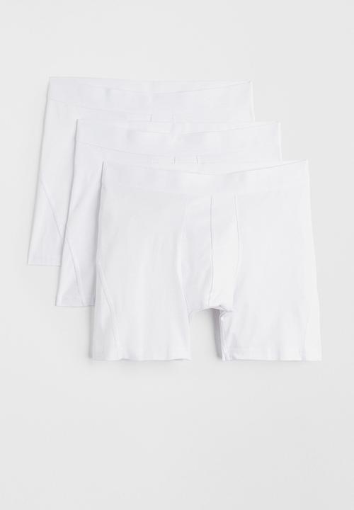 H&M - 3-pack xtra life™ mid trunks - white