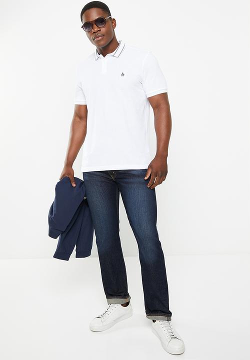 Original Penguin - Logo collar short sleeve polo - bright white
