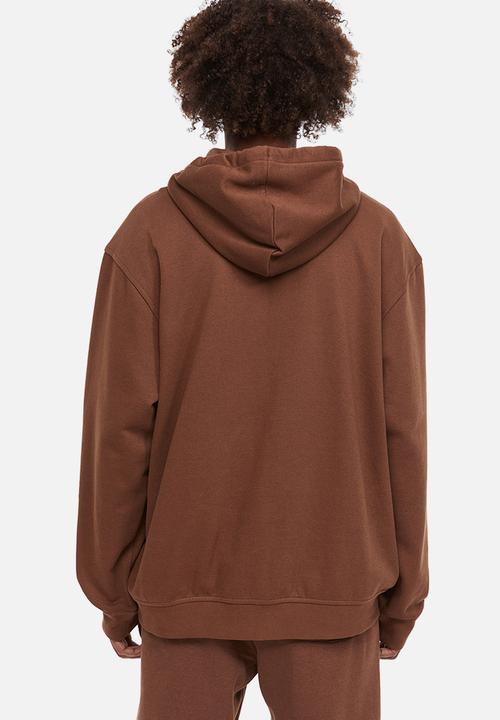 H&M - Relaxed fit zip-through hoodie - brown