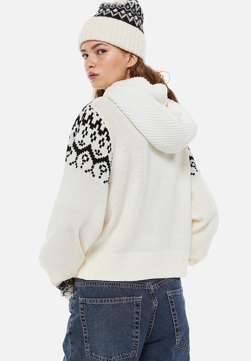 H&M - Jacquard-knit jumper - white/snoopy