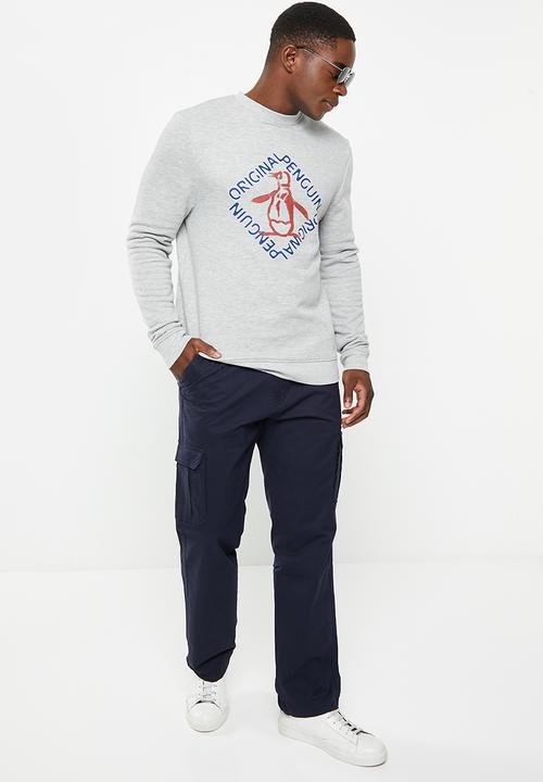 Original Penguin - Penguin winter basic crew - heather grey