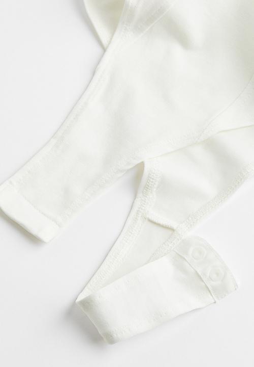 H&M - Long-sleeved bodysuit - white