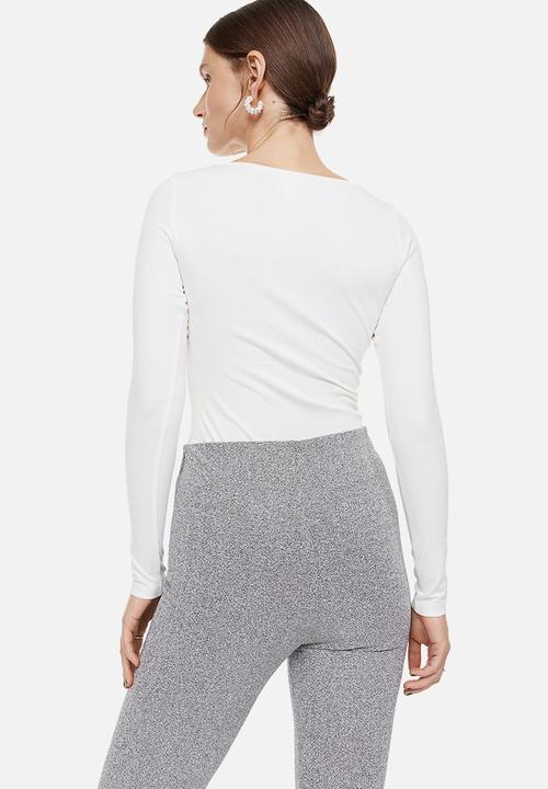 H&M - Long-sleeved bodysuit - white