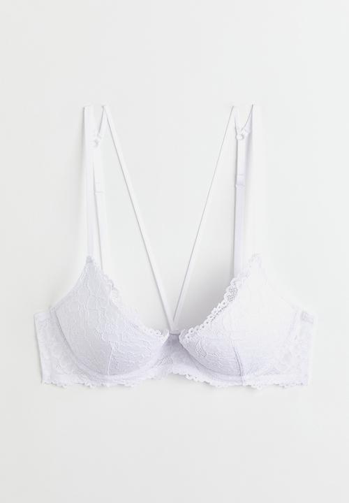 H&M - Lace push-up bra - white