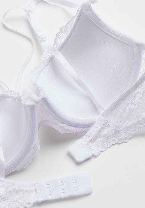 H&M - Lace push-up bra - white