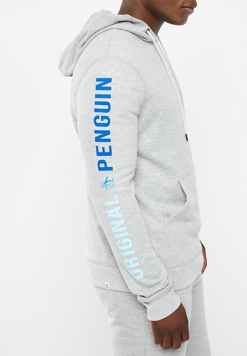 Original Penguin - Penguin logo fleece pullover - heather grey