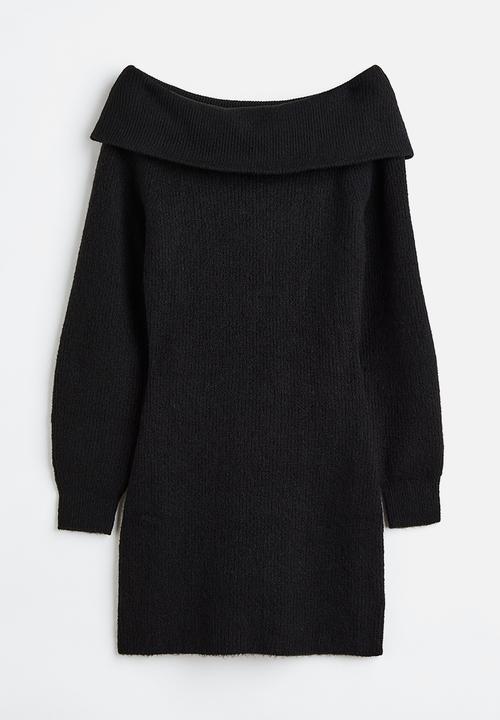 H&M - Off-the-shoulder bodycon dress - black