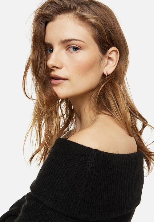 H&M - Off-the-shoulder bodycon dress - black