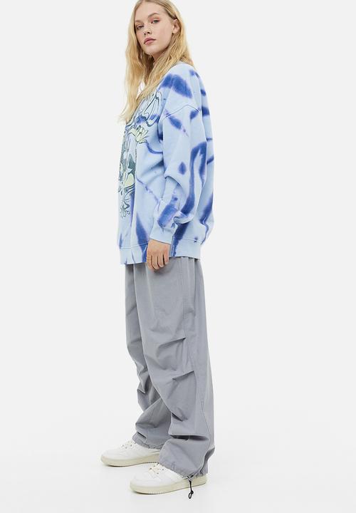 H&M - Oversized printed sweatshirt - light blue/pink floyd
