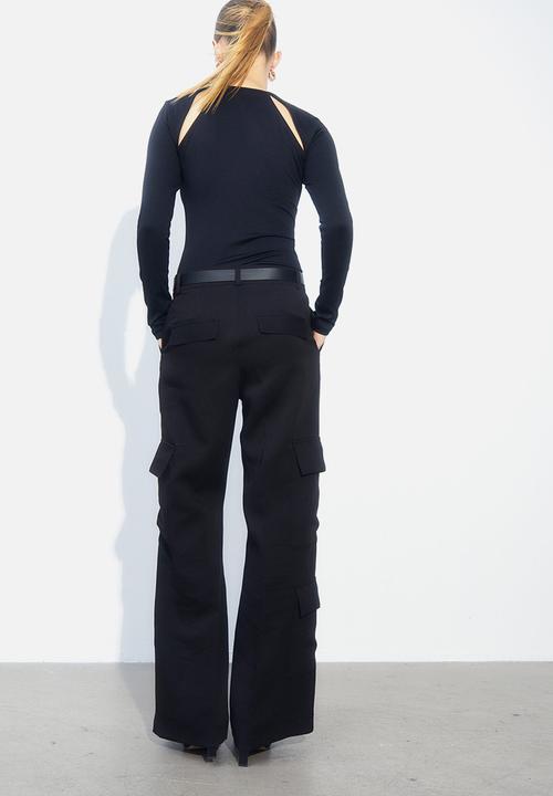 H&M - Twill utility trousers - black