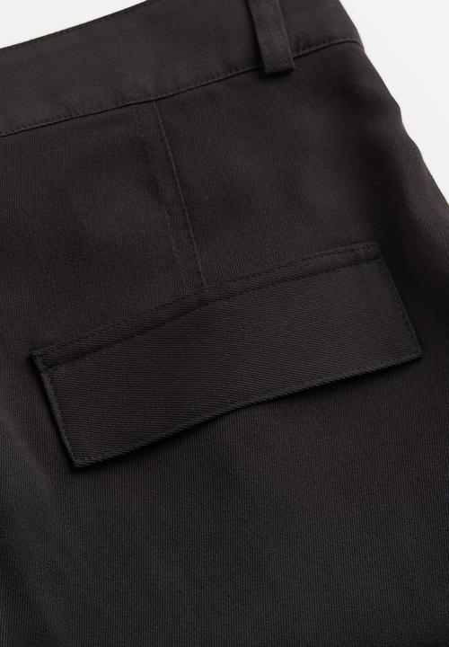 H&M - Twill utility trousers - black
