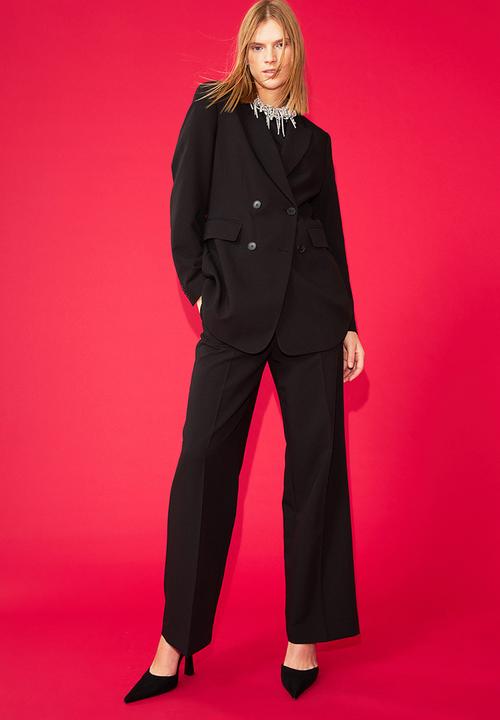 H&M - Straight trousers - black