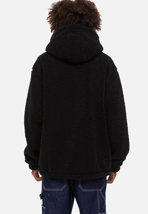 H&M - Relaxed fit teddy hoodie - black