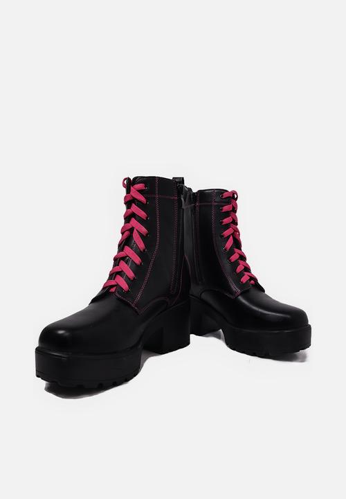 Koi Footwear - Kitana lace boot - black & purple