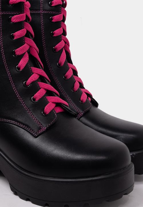 Koi Footwear - Kitana lace boot - black & purple