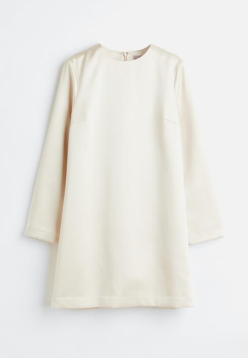 H&M - Long-sleeved dress - cream