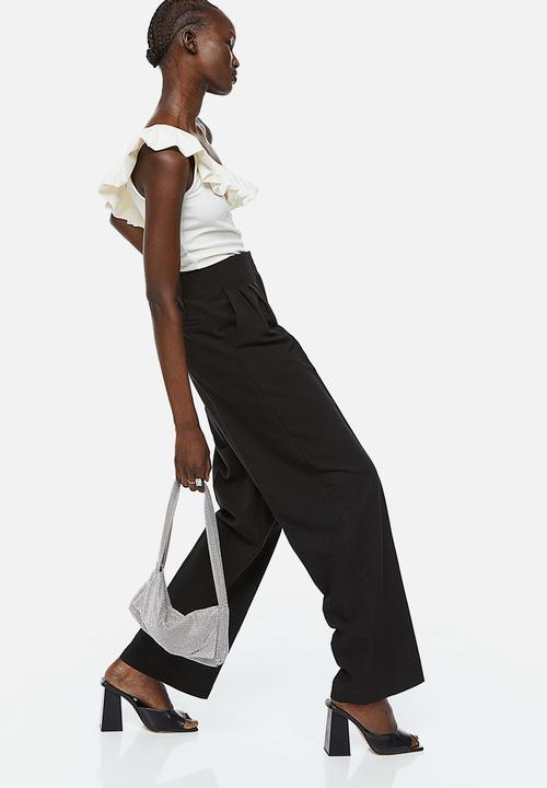 H&M - Flounced one-shoulder top - white