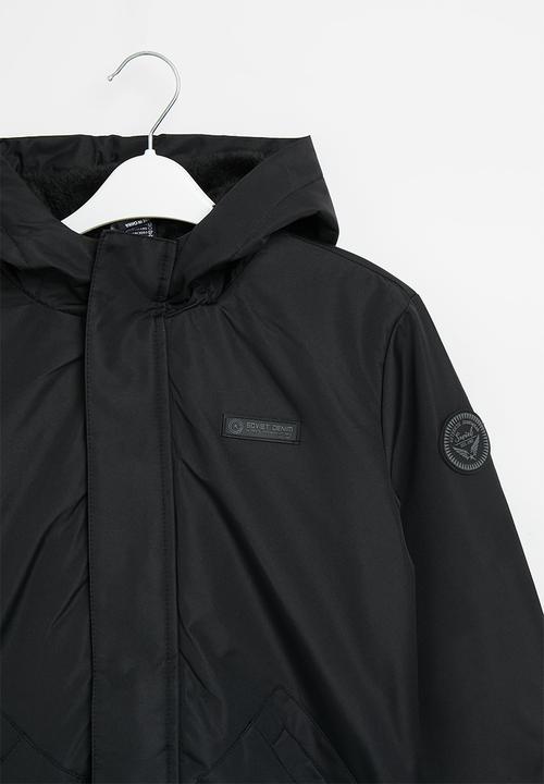 SOVIET - Boys zip through parka jacket - black