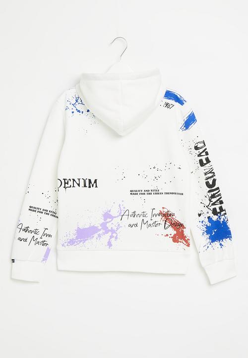 SOVIET - Boys pull over hoody - white