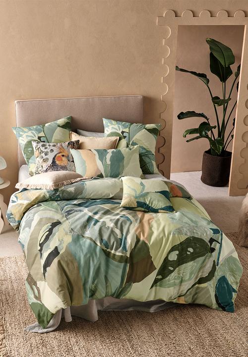 Linen House - Foresta duvet cover set - green herb