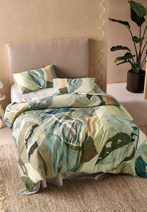Linen House - Foresta duvet cover set - green herb