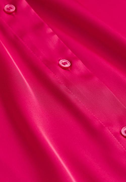 H&M - V-neck blouse - cerise 