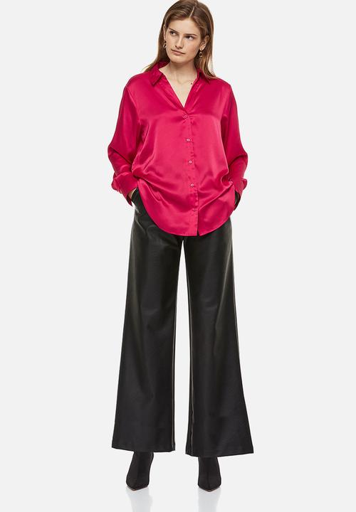 H&M - V-neck blouse - cerise 